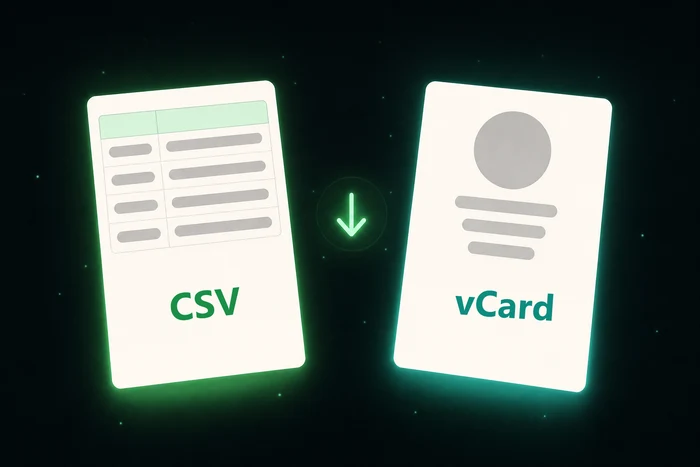 Planilha CSV com os contatos sendo baixada automaticamente